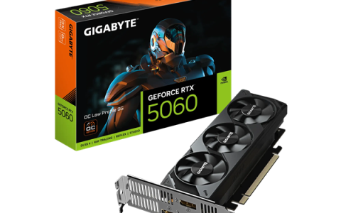 RTX 50系列首款！技嘉发布RTX 5060 OC三风扇半高显卡