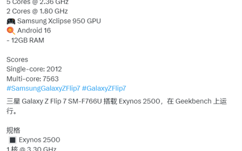 三星Exynos 2500跑分曝光：性能拉胯远不及小米玄戒O1！