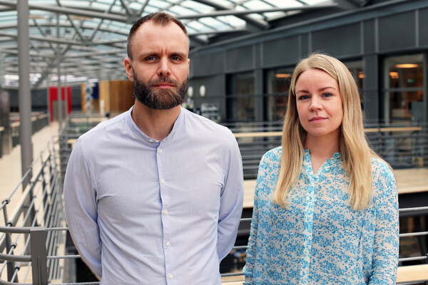 Hakon Jonsson and Gudny Anna Arnadottir scientists at deCODE genetics and authors on the paper in Nature