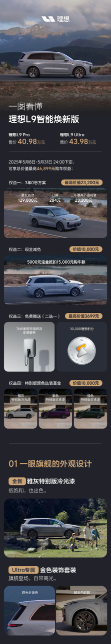 40万买理想家用SUV天花板！理想L9焕新版一图看懂