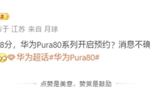 最强纯血鸿蒙机皇！曝华为Pura 80系列今日10:08开启预约