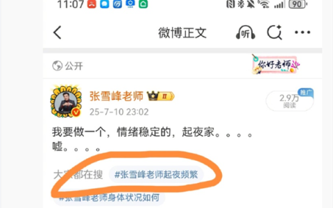 搜索推荐“张雪峰起夜频繁” 本人回应：微博进步空间很大