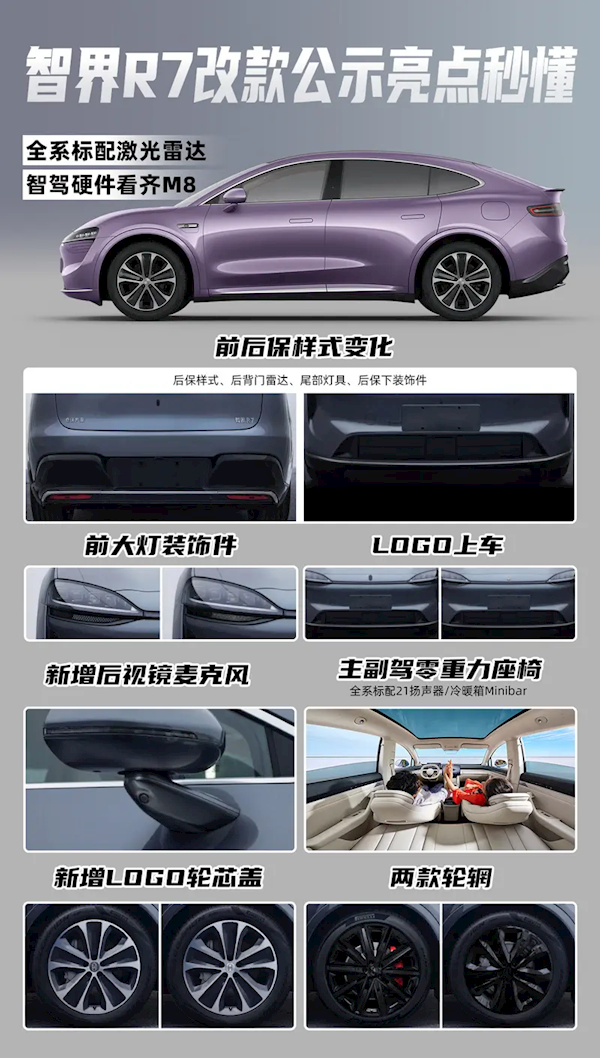 Logo上车 新款智界R7申报图公布：备受吐槽的一个设计终于改了