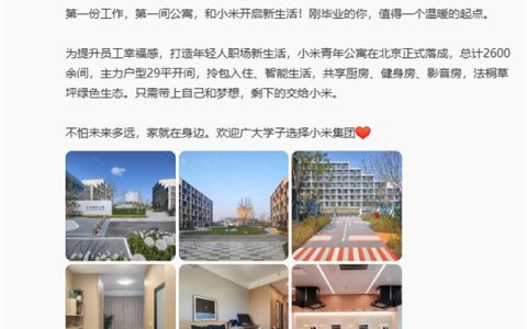 小米青年公寓上线！卢伟冰：定价反复讨论最终决定1999元/月