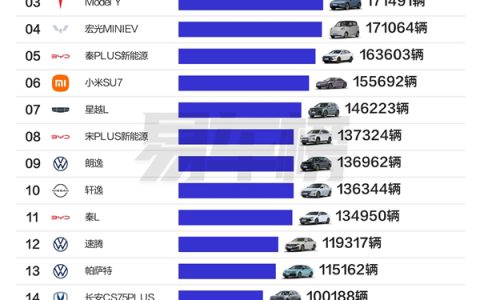 2025上半年车型销量榜：吉利星愿干掉比亚迪、特斯拉 勇夺第一