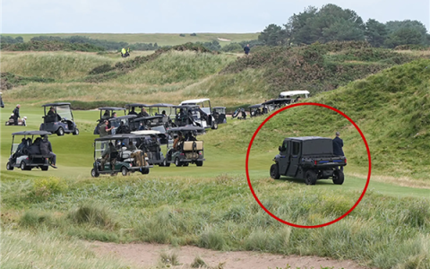 全球首次亮相！特朗普“装甲版”高尔夫球车曝光：高尔夫一号