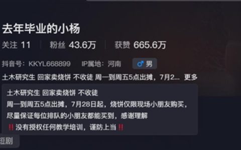 95后研究生博主卖创意烧饼涨粉40万：小朋友很喜欢