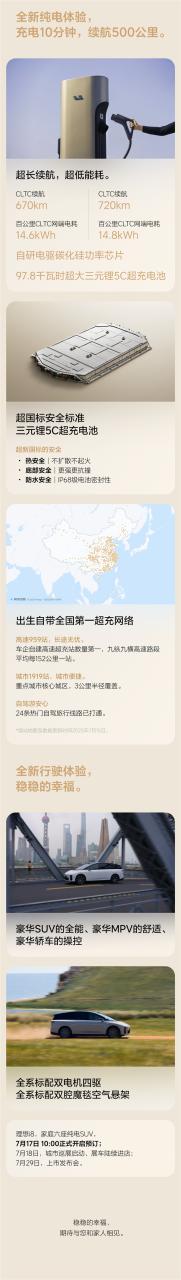 理想i8正式开启预定：预售价35-40万元 7月29日上市