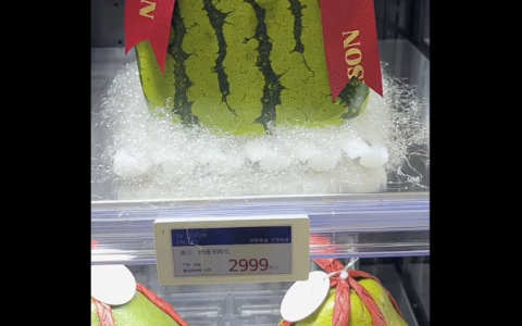 日本进口方形西瓜1个卖2999元：和普通西瓜一个味