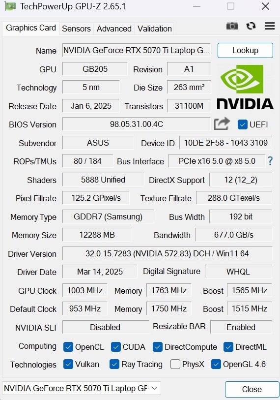 从RTX 5060到RTX 5090：游戏本GPU性能到底差多少