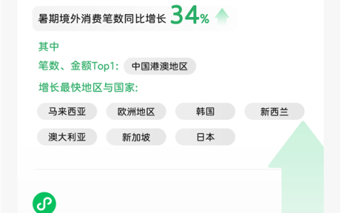 中国人暑假跨境出游玩疯了：微信消费笔数大增34%