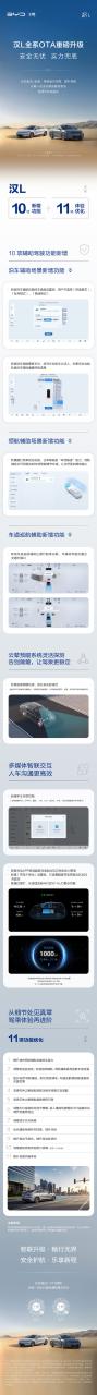 比亚迪汉L全系OTA推送：10大新功能 路面预瞄上线
