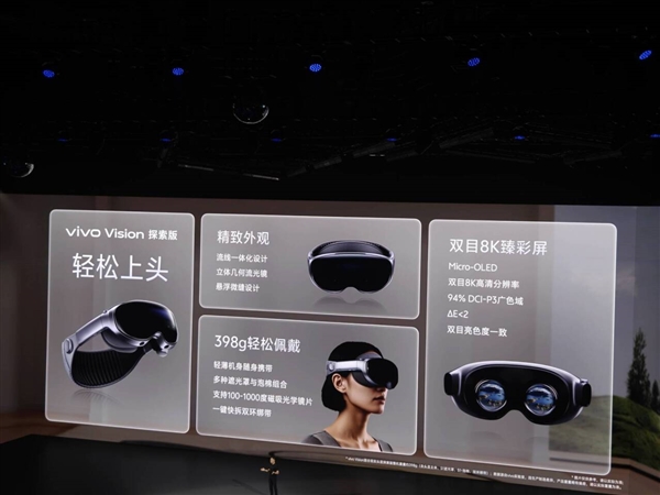 全球最轻的MR头显！vivo Vision探索版亮相：仅重398g