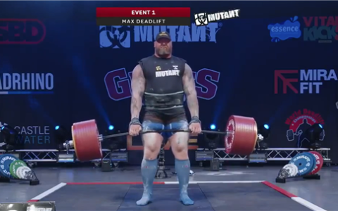 510公斤！《权力的游戏》魔山扮演者再创硬拉世界纪录