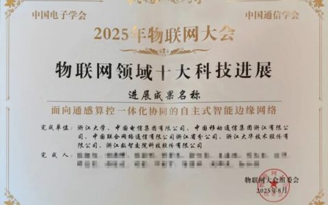 大华股份智能网络落地成果荣获物联网领域十大科技进展
