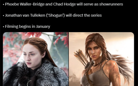 亚马逊真人剧集《古墓丽影》宣布2026年1月开拍：劳拉饰演者确认