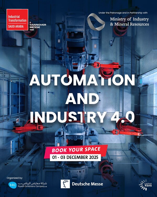 Industrial Transformation Saudi Arabia 2025 : highlighting the future of automation and Industry 4.0 technologies under the patronage of the Ministry of Industry and Mineral Resources. December 1 to 3
