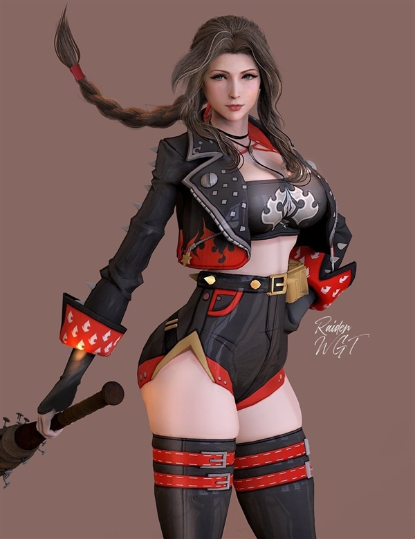 《最终幻想7》蒂法新3D美图：穿上新服装 身材更出色