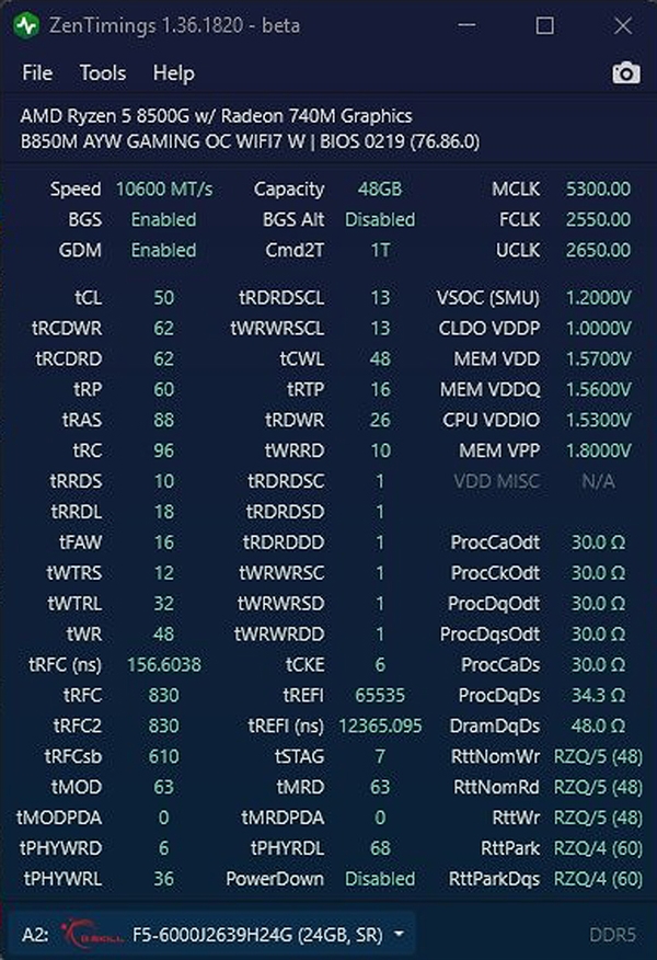 AMD平台24GBx2 DDR5超至10600MT/s！华硕B850M AYW助力