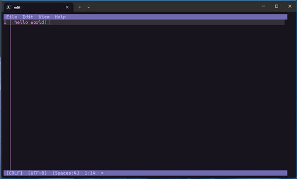 微软Windows 11推送命令行编辑器Edit：未来将成预装软件