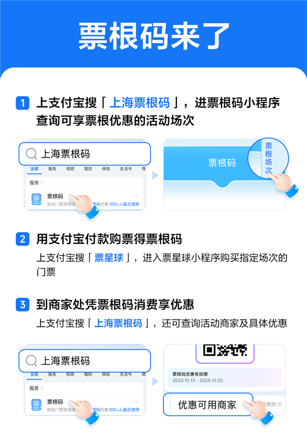上海票根码来了：具备支付功能 支付宝上可查可用