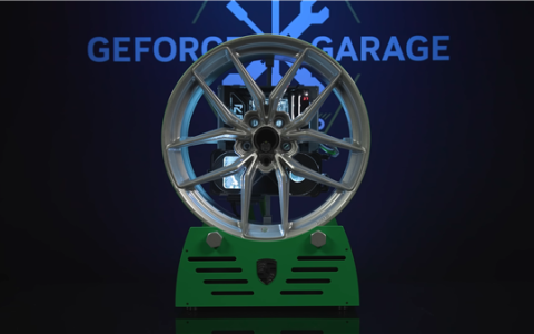 RTX 5080整机塞进保时捷911轮毂！通过钥匙开机重启