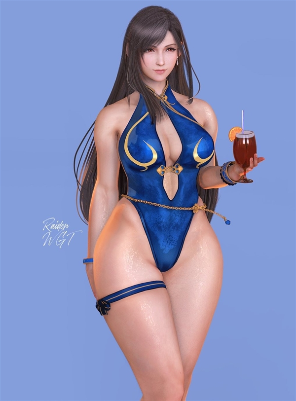 《最终幻想7》蒂法新3D美图：穿上新服装 身材更出色
