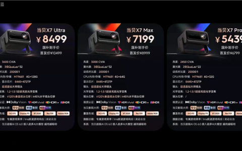 当贝X7系列正式发布：6799元起买国产高端投影！