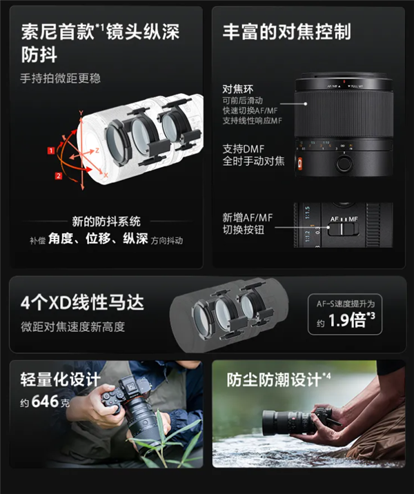 9299元！索尼首款G大师微距镜头FE 100mm F2.8 Macro GM OSS发布