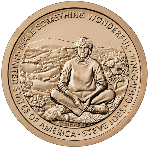 苹果创始人乔布斯将登上美国创新1美元硬币
