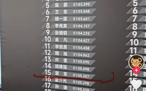 博主晒小米内部跑圈比赛排名：雷军这成绩都挤不进前10