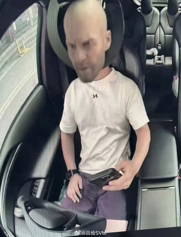 为躲避特斯拉FSD车内合规检测 车主在摄像头处放了一个模型人头