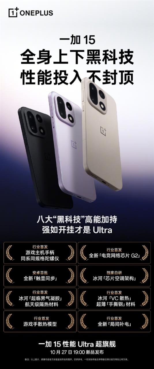 性能投入不封顶！一加15官宣六大行业首发技术