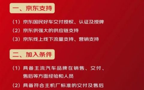 京东开始招募“国民好车”4S店：买车、用车、养车都省心了