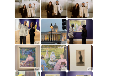 杜海涛晒与章泽天伦敦看展合照 章泽天一头蓬松卷发 松弛感拉满