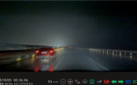 深夜高速上事故车抛锚 理想辅助驾驶先减速后变道救车主一命