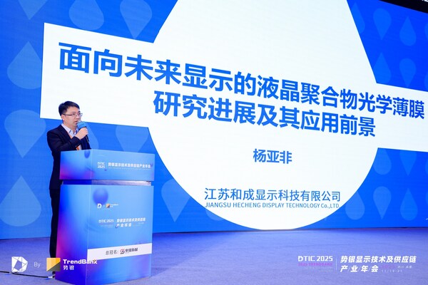 和成显示产品研发中心总监杨亚非发表演讲