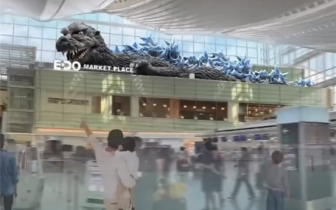 高度达9米！世界最大室内哥斯拉模型将亮相日本机场