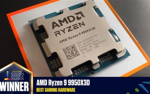 2025金摇杆奖榜单出炉 AMD锐龙9 9950X3D斩获最佳游戏硬件奖