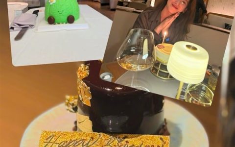 章泽天晒照庆32岁生日 伦敦豪宅曝光 生日蛋糕绿色主题很特别