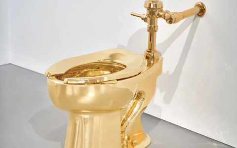 起拍价1000万美元！名为“美国”的纯金马桶将拍卖