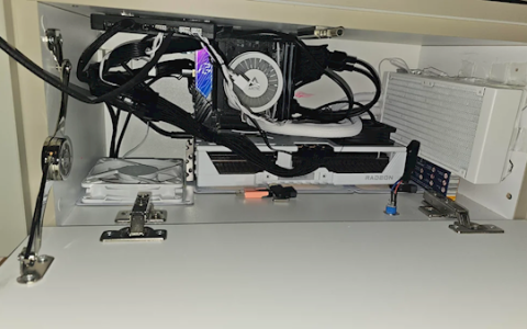 玩家把RX 9070 XT整机塞进电视柜！很好看 但别这么干