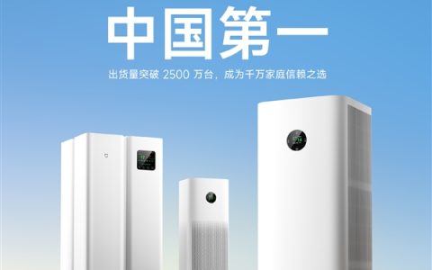 小米米家空气净化器线上销量连续十年中国第一！总出货量突破2500万台