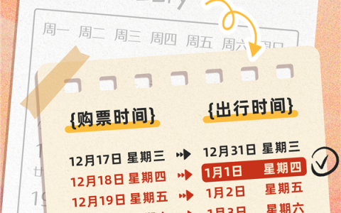 放假3天需调休、高速不免费！元旦假期火车票抢票日历出炉