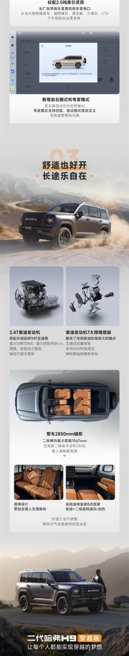自带AT胎、涉水深度800mm！哈弗H9穿越版上市：限时23.29万