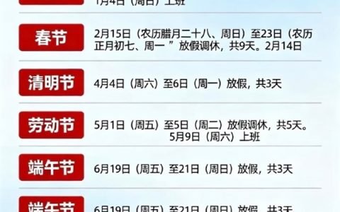2026放假日历一图！元旦假期来了：本周纯享上四休三 你期待吗