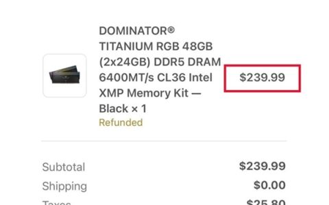48GB DDR5标价1680元遭疯抢：却被海盗船全部砍单！甩锅系统错误