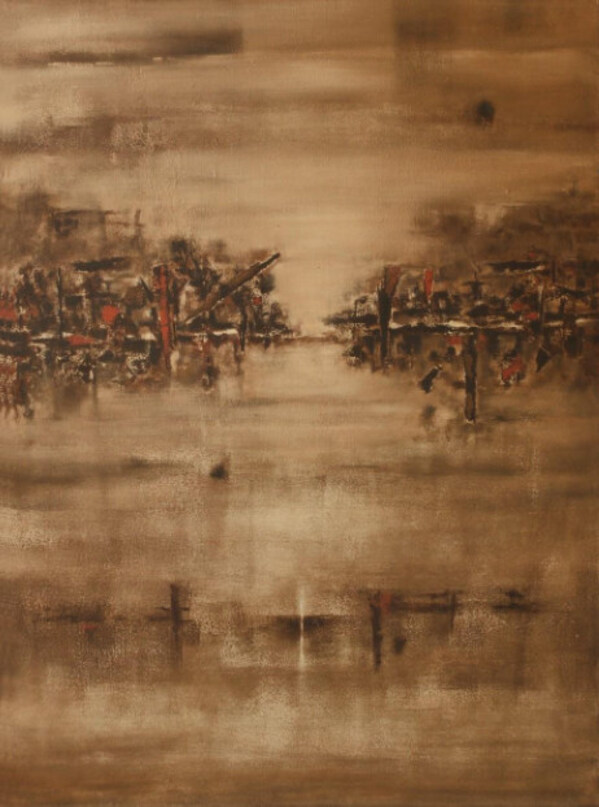 V. S. Gaitonde’s rare abstract masterpiece invites a state of profound meditation, where layered surfaces and silent tonal shifts transcend visual art to become an experience of pure inner stillness. V. S. Gaitonde’s rare abstract masterpiece invites a state of profound meditation, where layered surfaces and silent tonal shifts transcend visual art to become an experience of pure inner stillness.