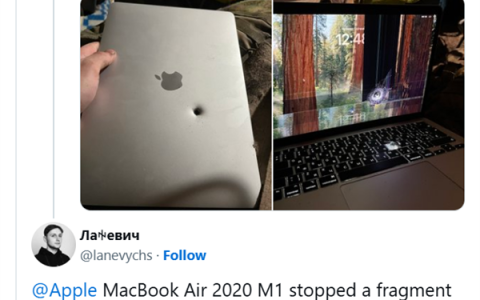苹果救我一命！乌克兰士兵随身MacBook Air遭炮弹碎片击中还能正常运行