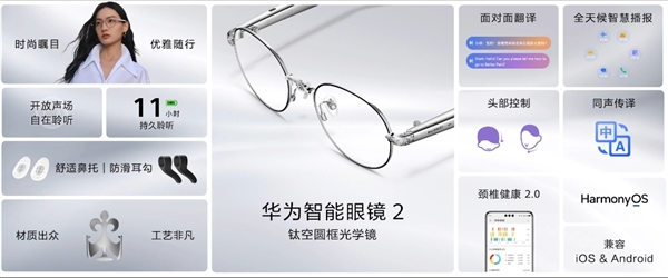 华为AI眼镜首曝 最快上半年发布！支持拍照、同传翻译 还有神秘新玩法
